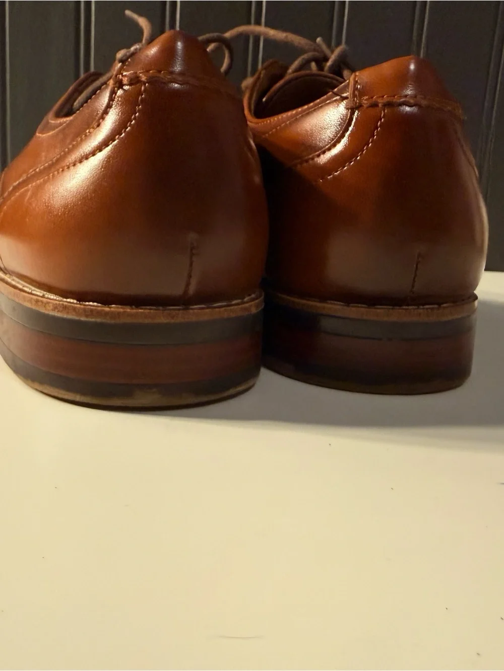 Florsheim Brown Leather Cap-Toe Oxford Lace-Up Shoes